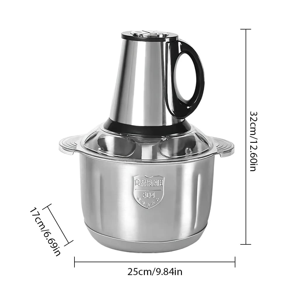 Hachoir – cuve inox 5 L poignée noire