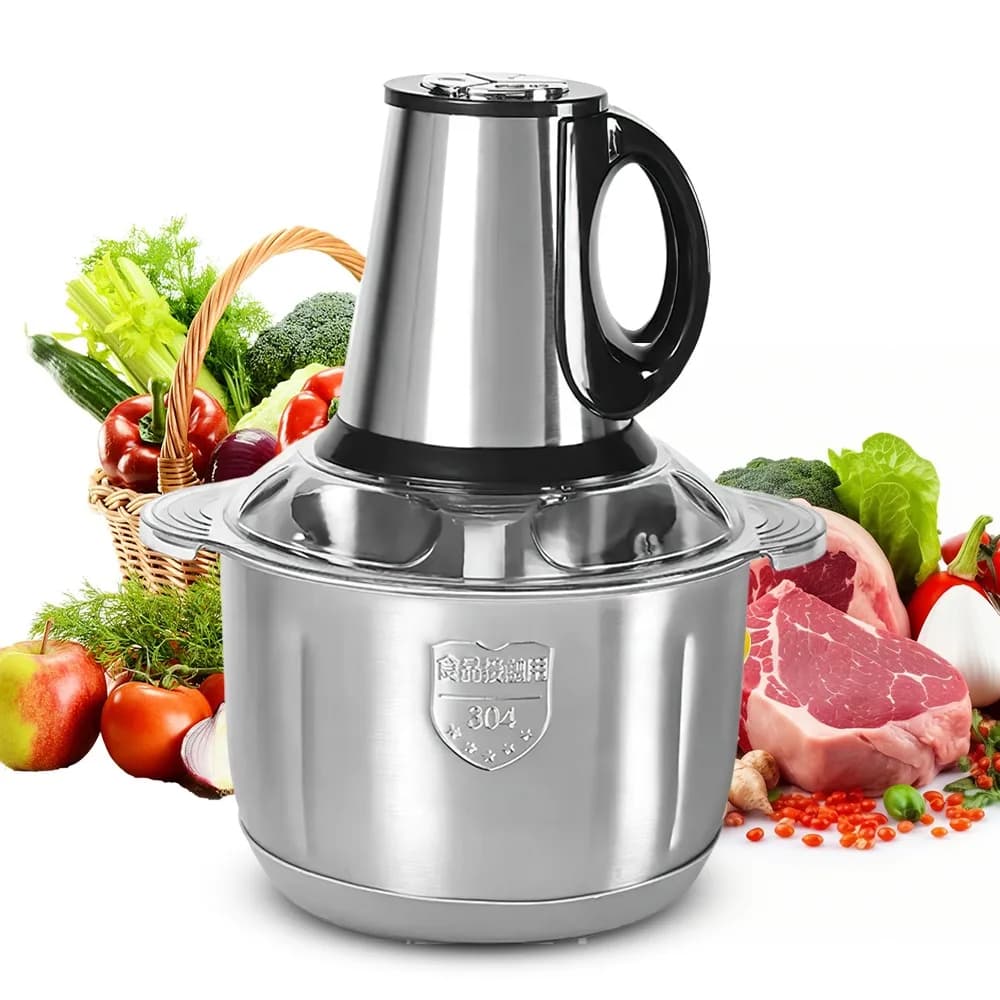 Hachoir – cuve inox 5 L poignée noire